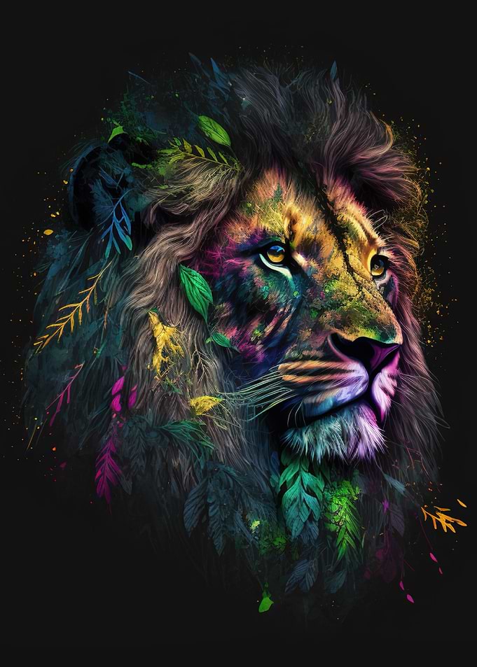 Colourful Lion