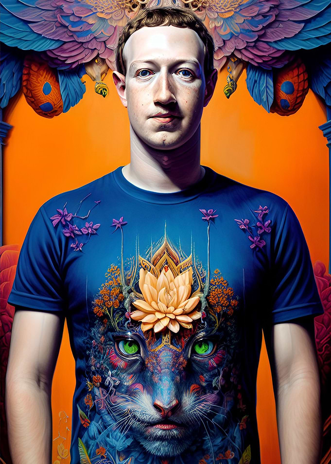Mark Zuckerberg wirh Cat
