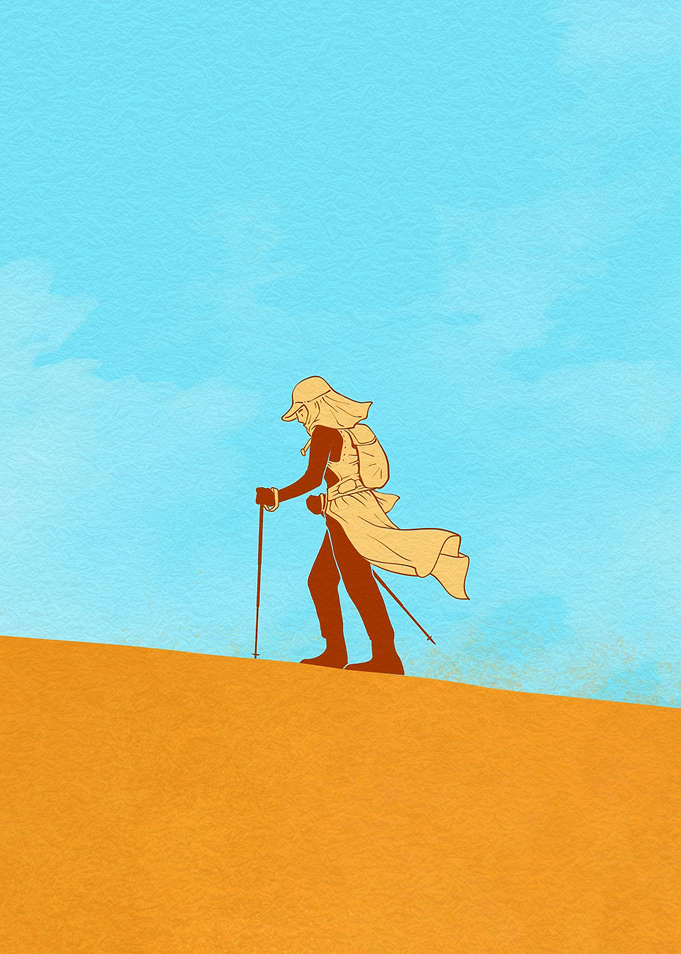girl and desert