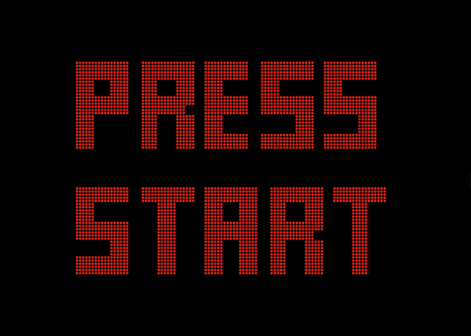Text led appear red press