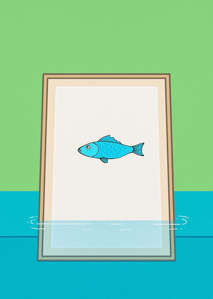 fish painting and water
