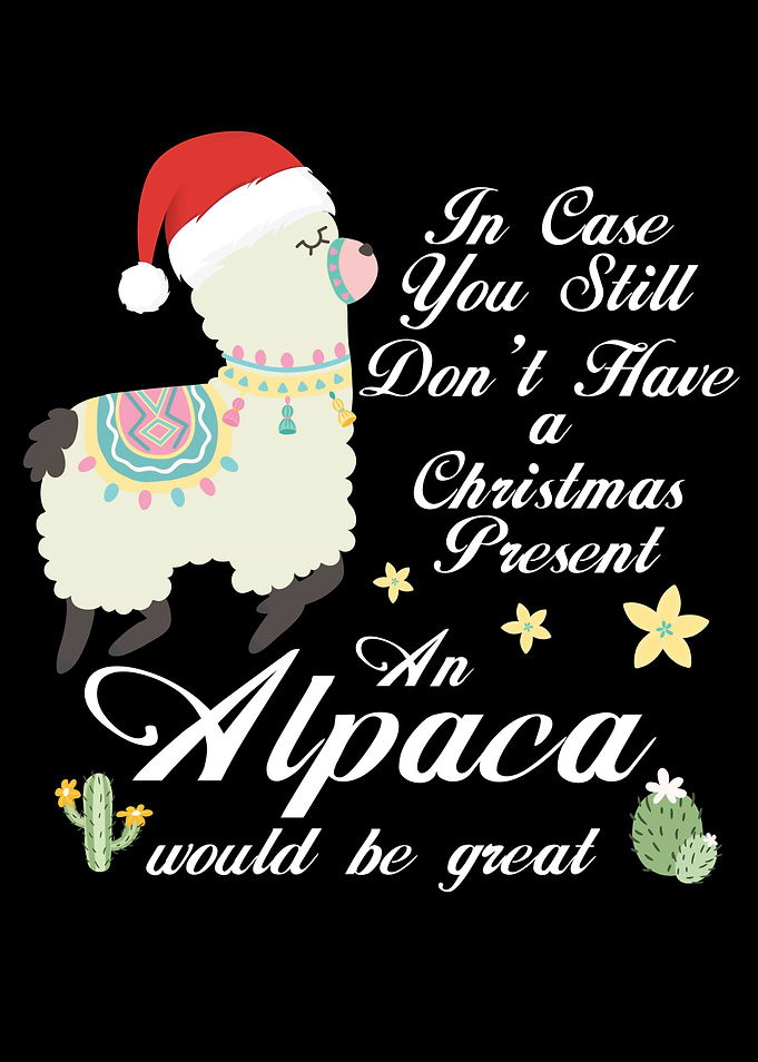 Christmas Alpaca Gift Girl