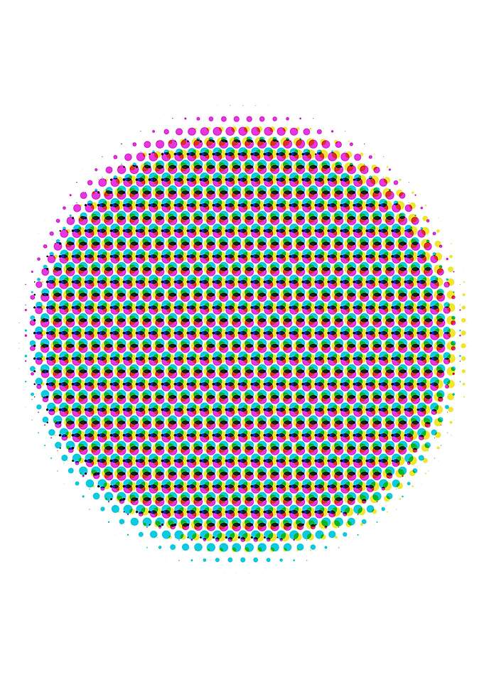 Dot made of dots matrix bi