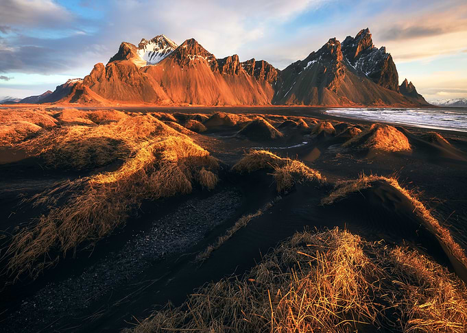 Stokksnes Golden Sunrise