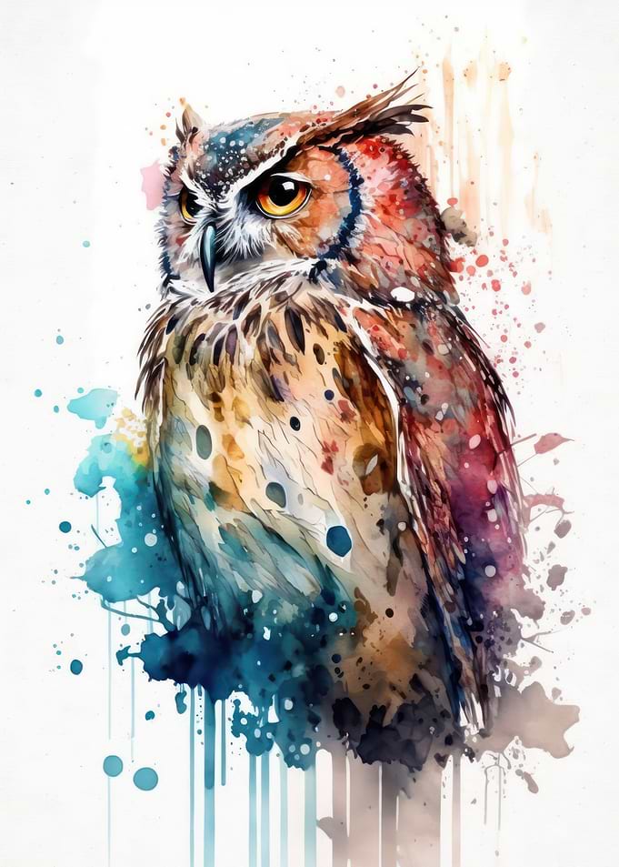 Owl Watercolor