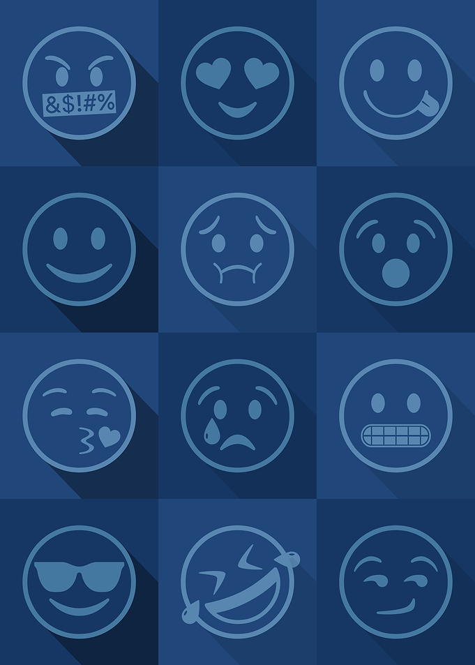 Emoji Expressions Blue