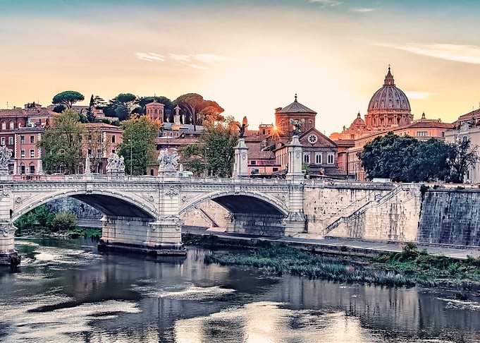 Sunset In Rome