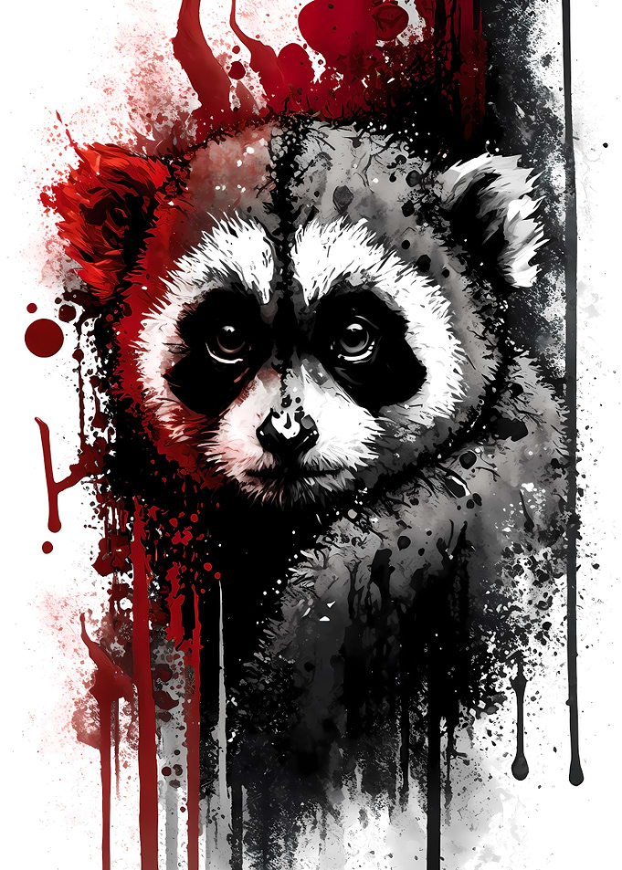 Slow Loris Ink Painting