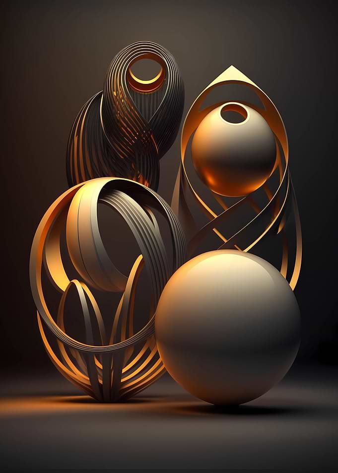 Abstract One in Gold