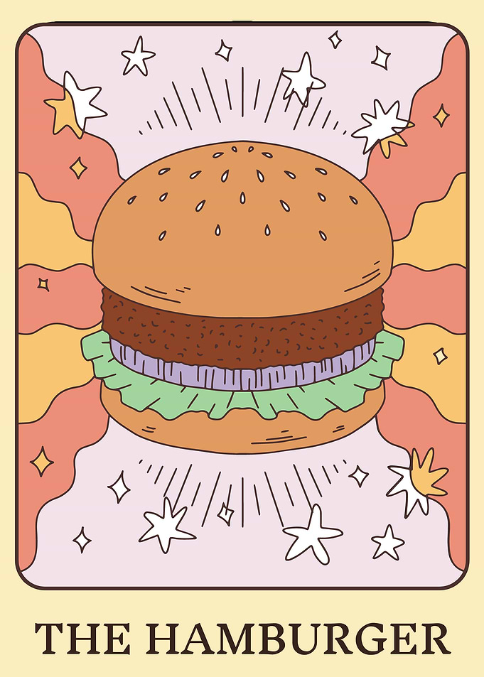 The Hamburger Tarot Card