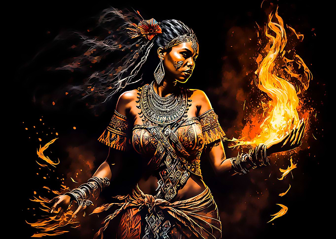 Girl and Fire