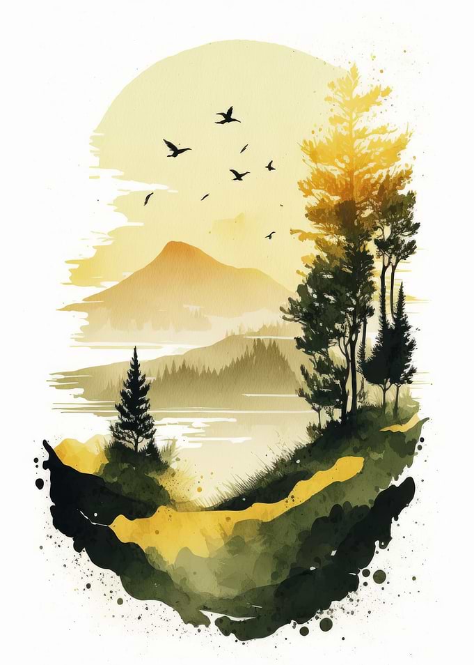 Watercolor Naturescape