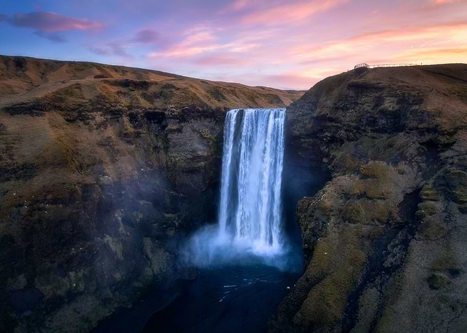 Skogafoss Glowing Morning