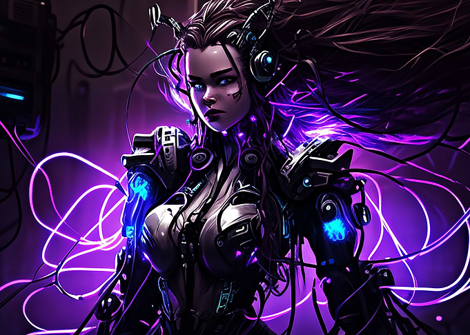 a girl cyberpunk