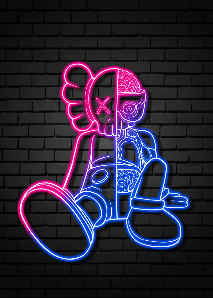 neon kaws