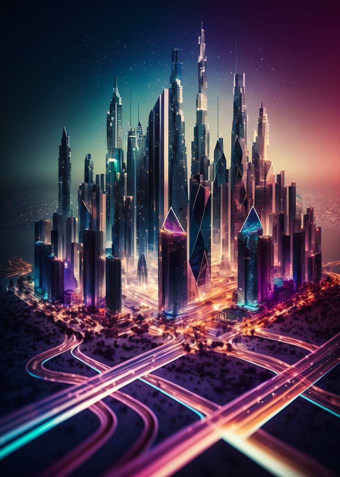 purple touch skyscrapers