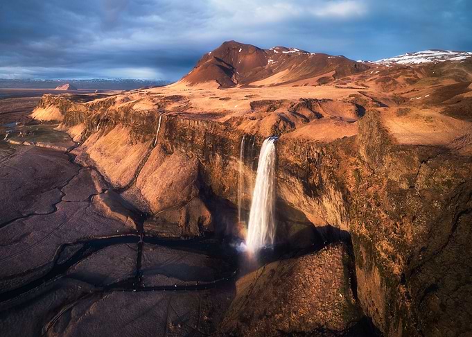 Seljalandsfoss from Above