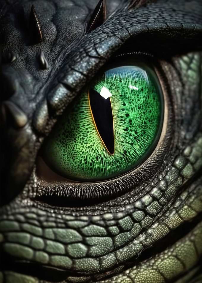 Green dragon eye