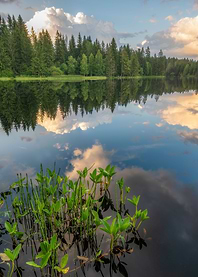 mirror smooth lake