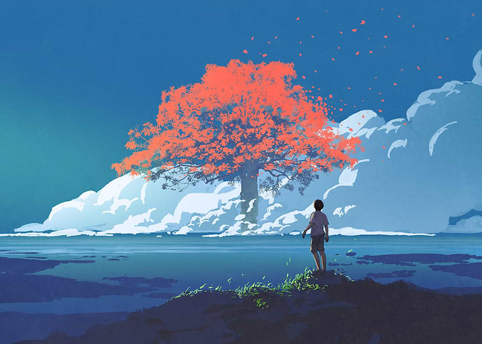 Fantasy autumn tree