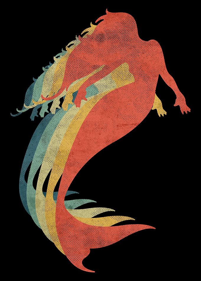Mermaid Retro Vintage