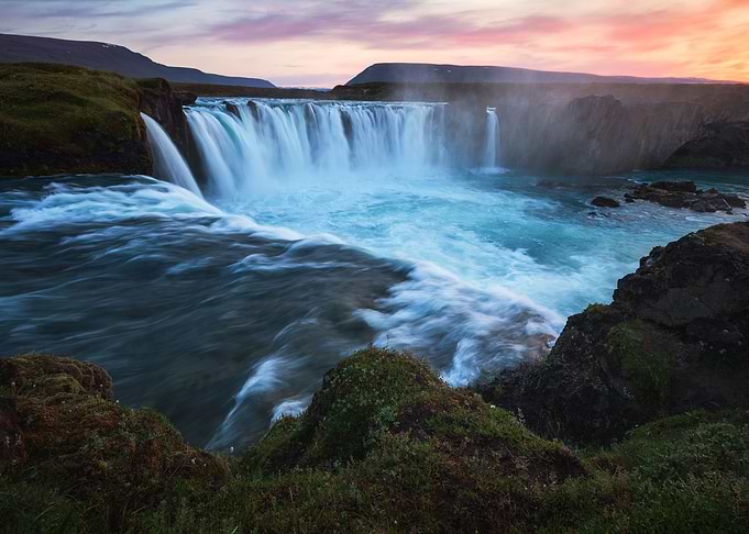 Summer Evening at Godafoss
