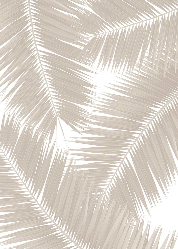 Soft Beige Palm Leaves 1