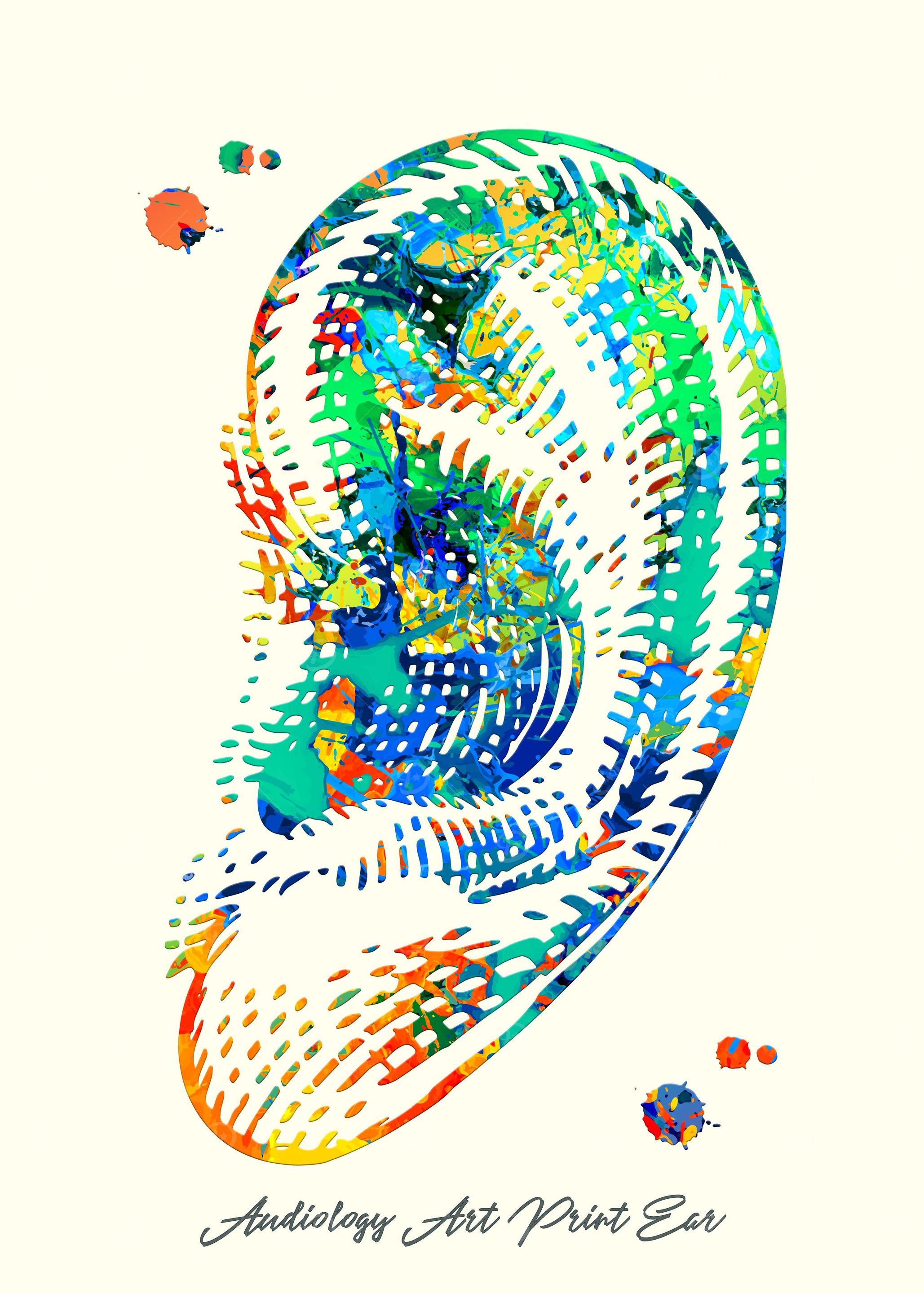 Audiology Art Print Ear