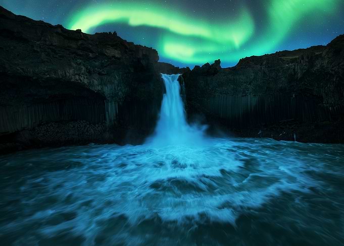 Aldeyjarfoss Aurora