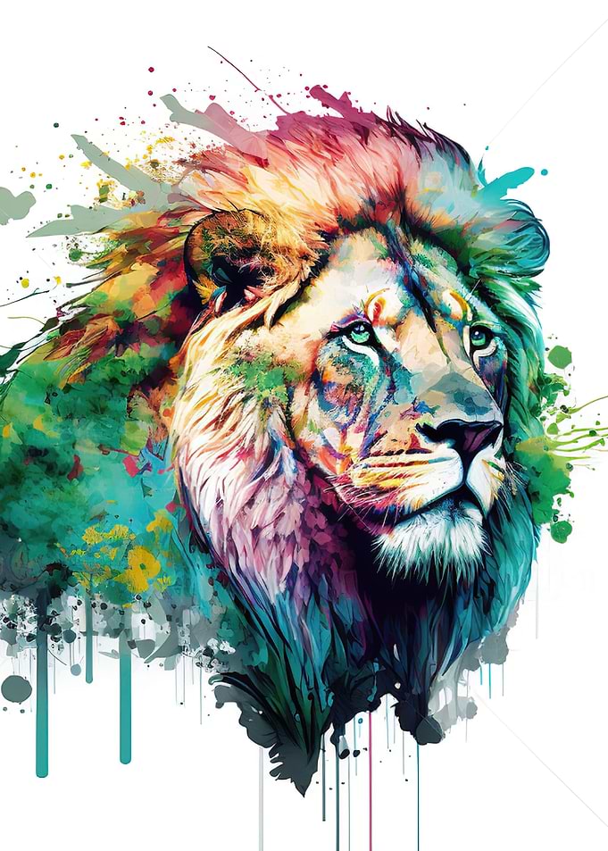 Colourful Lion