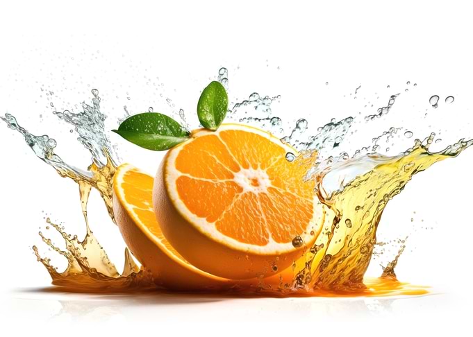 Fruits splashing of juice