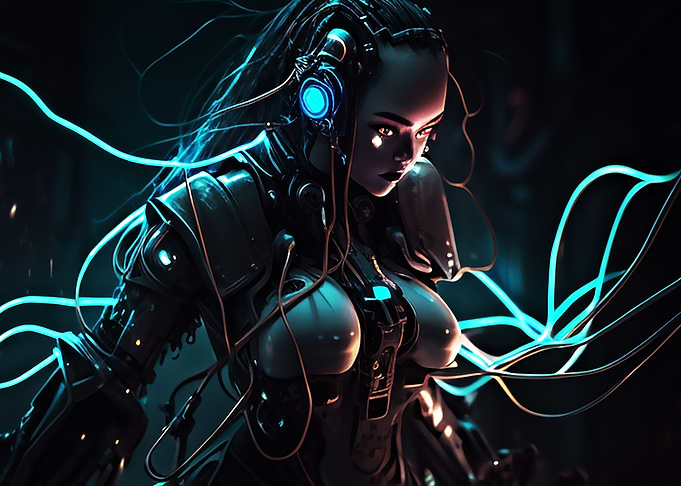 a girl cyberpunk
