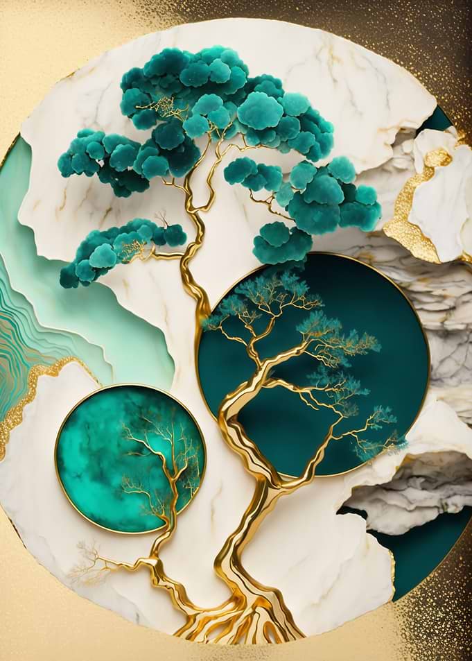 Abstract Bonsai Tree Art