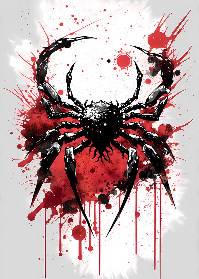 Deep Sea Crab Ink Painting