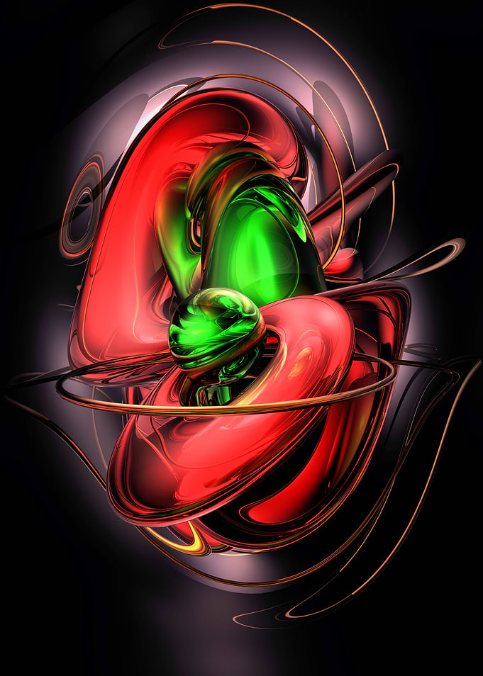 Crimson Affection Abstract