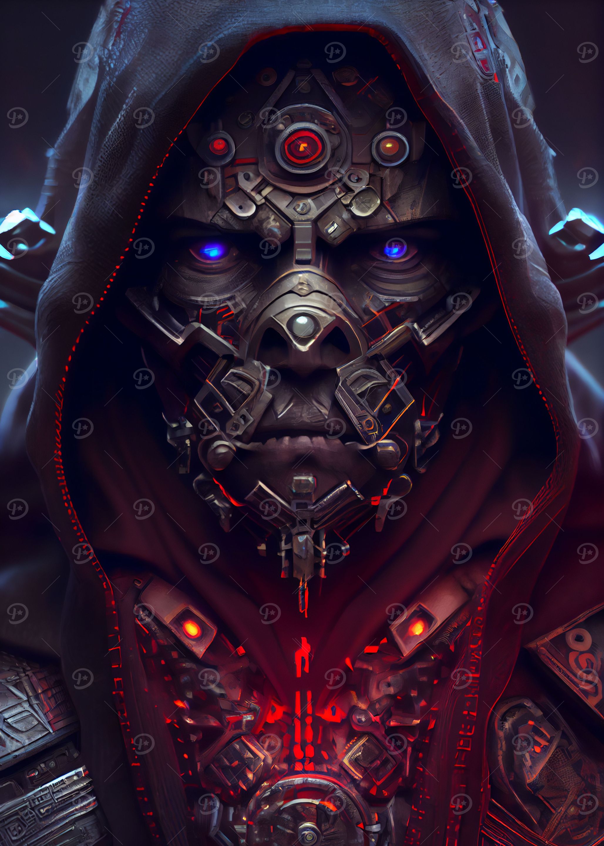 Cyberpunk space warrior