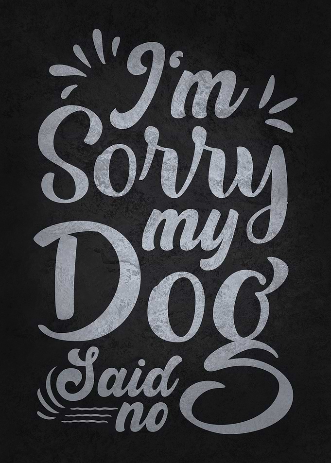 Sorry My Dog Said No