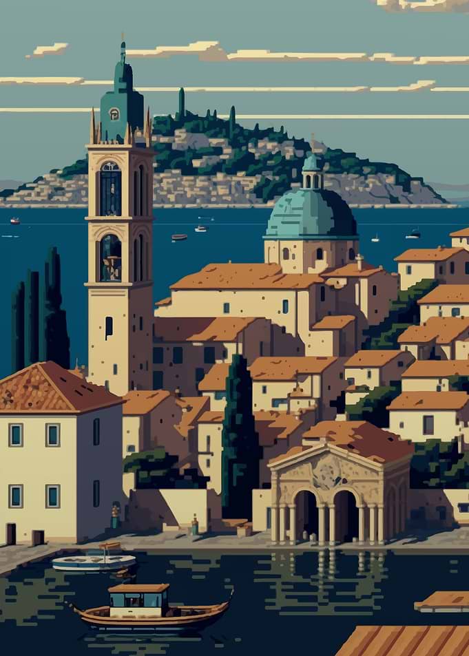 Split Pixel art