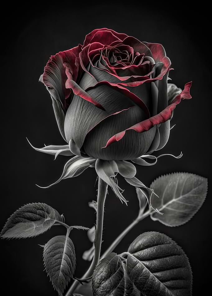 Black and White Rose