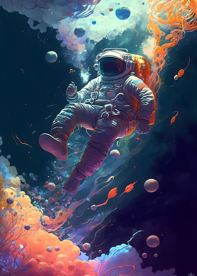 Astronaut Under Water