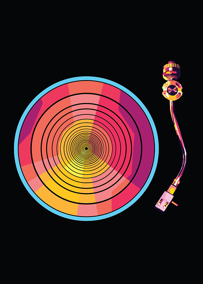 turntable pop art