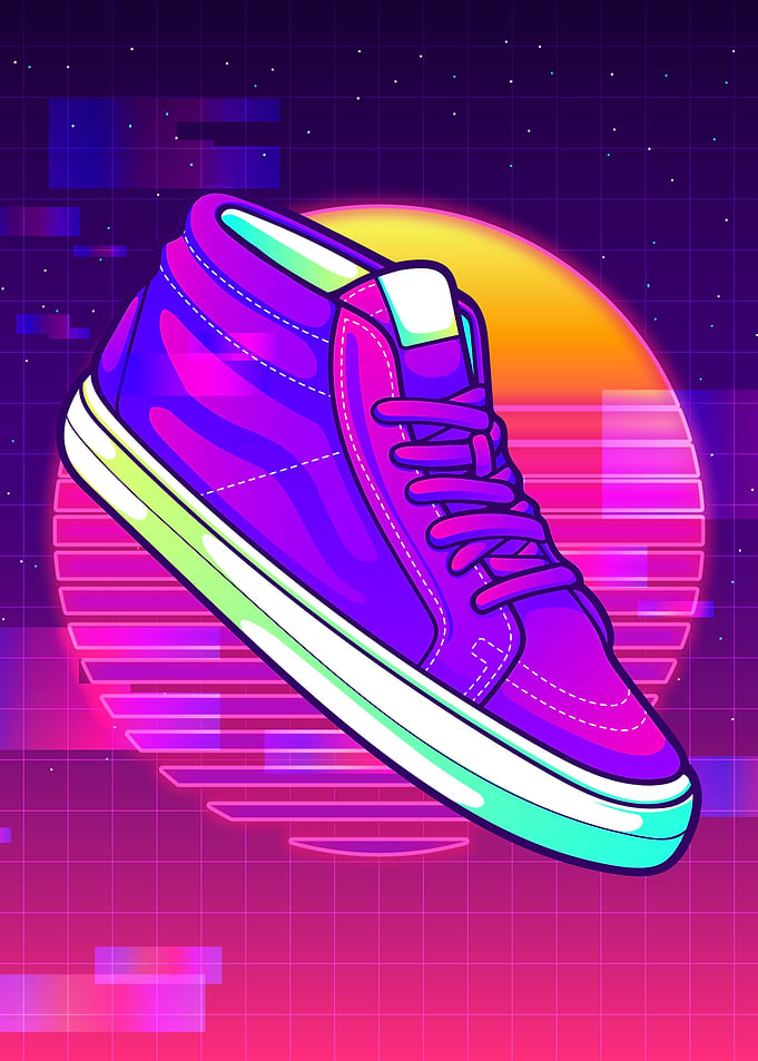 Skateboard Neon Shoe