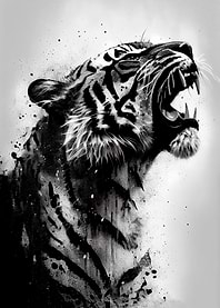 Tiger Black and White