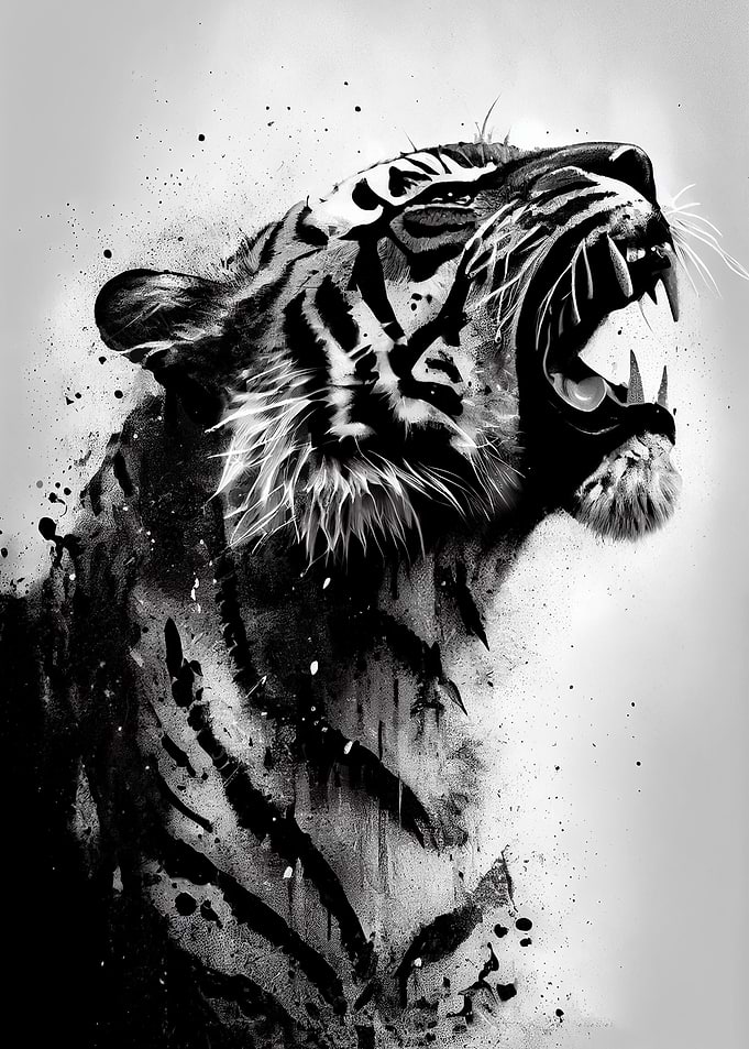 Tiger Black and White