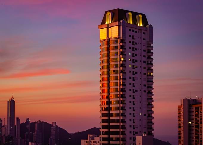 City at sunset