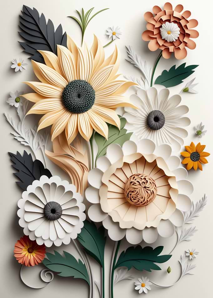 Flowers paper craft