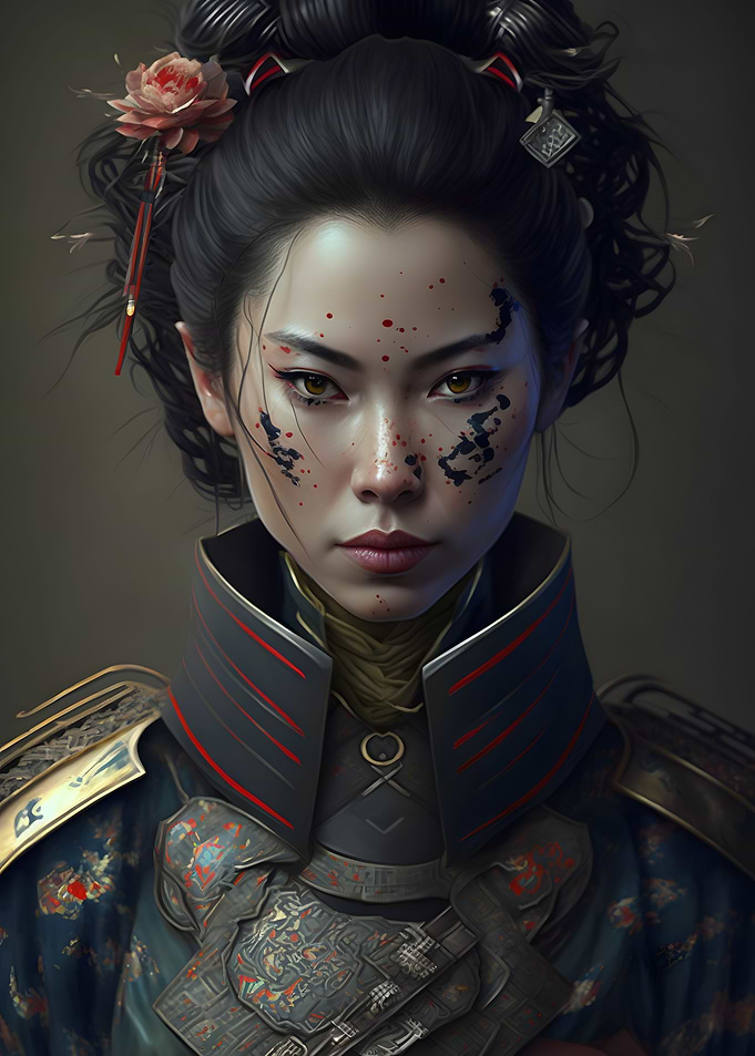 Samurai warrior woman