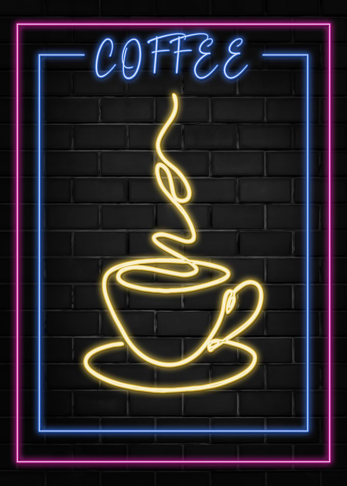 Abstract minimalist COFFEE
