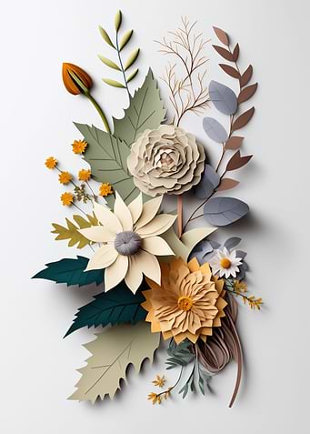 Flowers paper craft