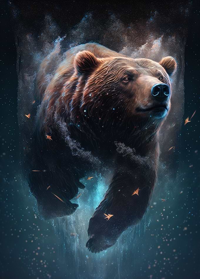 Brown mountain bear